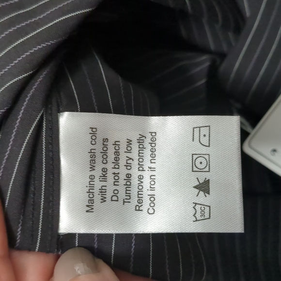 🆕 NORTH END Ladies Blouse Black strip Button front SZ L long sleeve Shirt Top - Picture 9 of 10